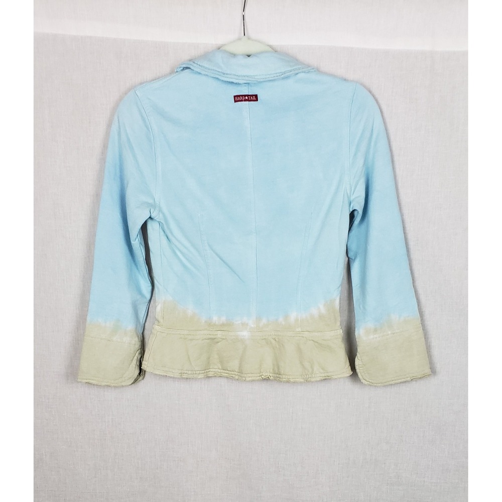 Hard Tail Forever Blue Tan Tie Dye Cotton Knit Blazer Jacket S Dopamine Spring - Picture 4 of 9